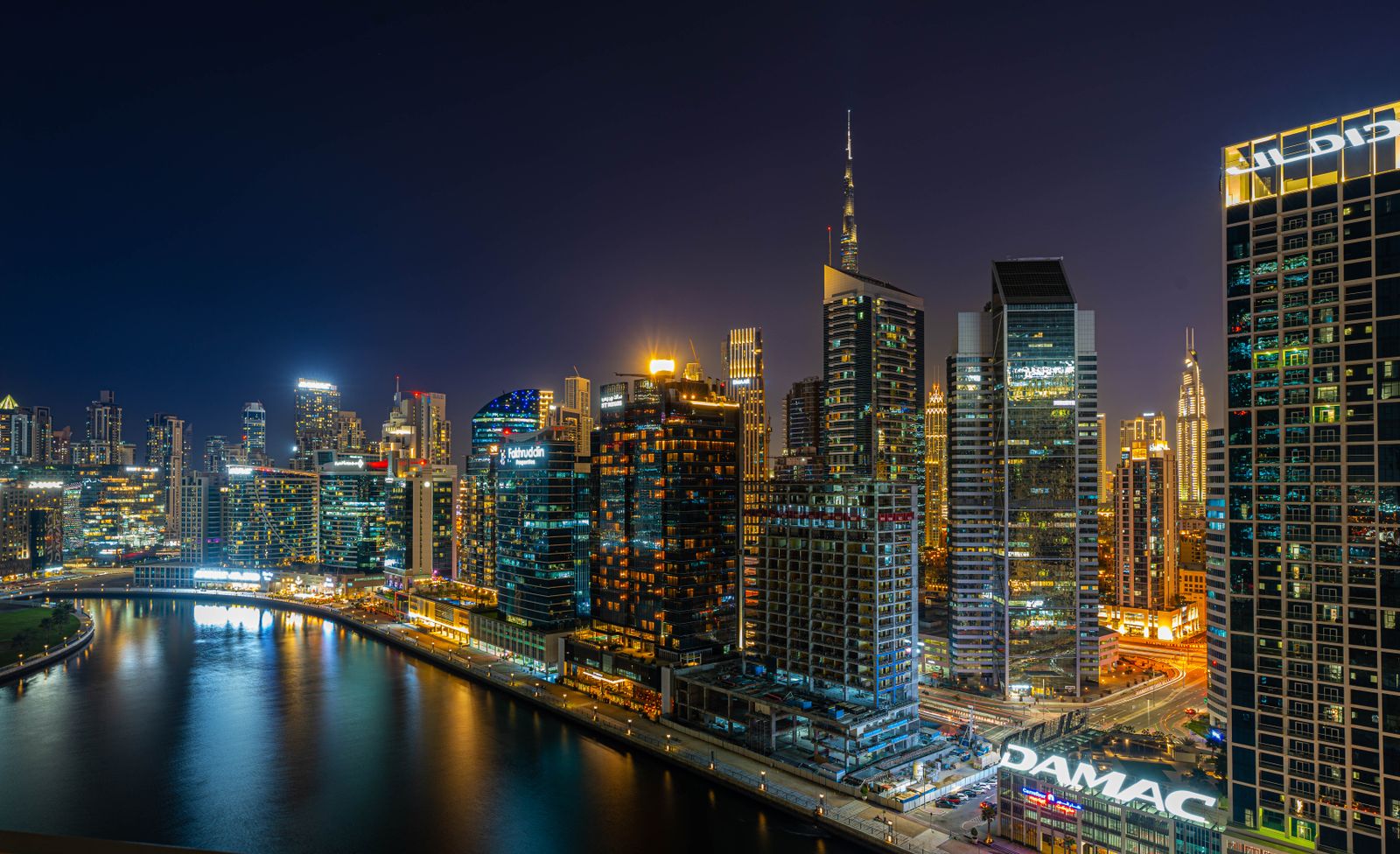 Modern office towers in Business Bay, Dubai